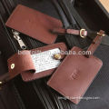 brown leather cover large luggage tags